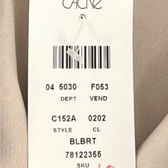 Cache women blue sleeveless lace Bodycon dress beaded sequins small EUC lined - Picture 12 of 12